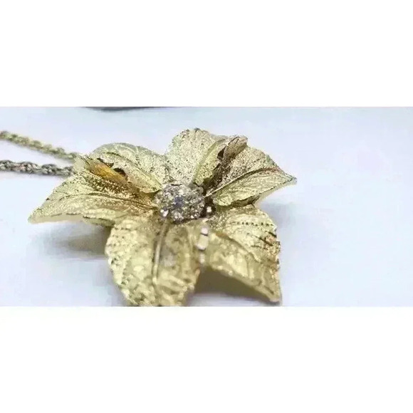 Vtg Judy Lee 3D Rose & Crystal Necklace 1950s Love Song catalog pc - Picture 5 of 11